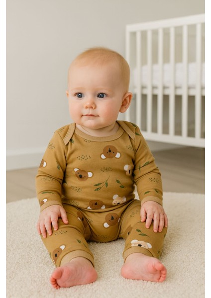 Bebek Uzun Kollu Alt Üst Takım Koala Desenli