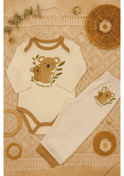 Bebek Uzun Kollu Alt Üst Takım Koala Desenli fiyatları