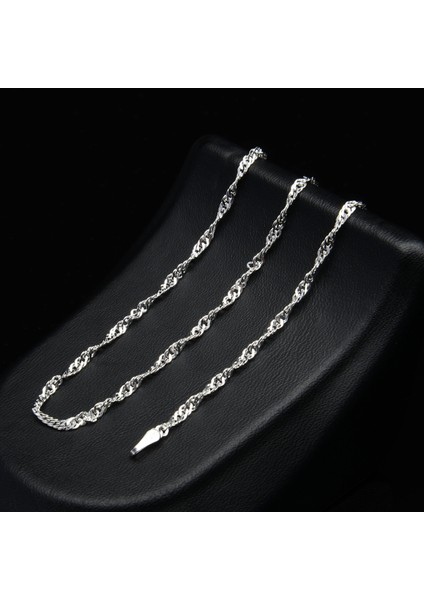 40 Mikron Singapur Gümüş Zincir