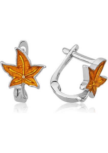 Gümüş Yaprak Çocuk Küpesi (BC-568319)