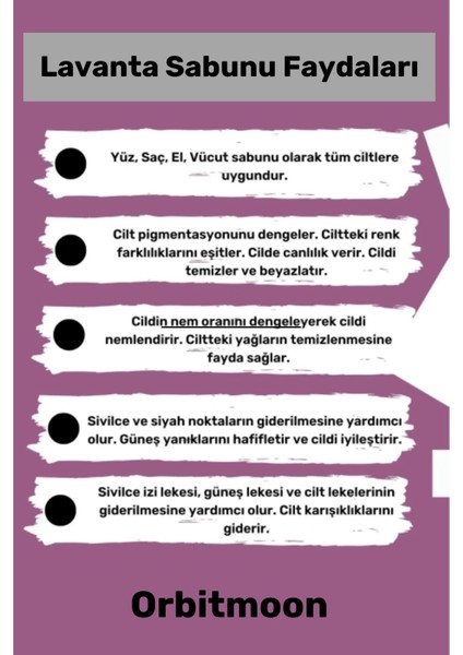 %100 Bitkisel Doğal El Yüz Saç Cilt Vücut Güzel Kokulu Orijinal Saf Lavanta Sabunu 120G - 1 Adet modelleri