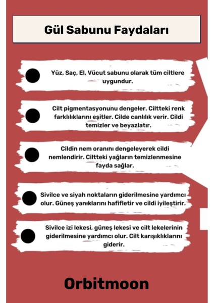 %100 Bitkisel Doğal El Yüz Saç Cilt Vücut Güzel Kokulu Orijinal Saf Gül Sabunu 100G - 1 Adet modelleri