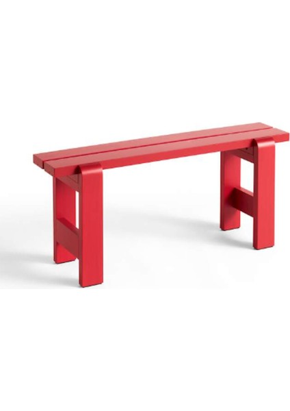Ahşap Bank Kırmızı 110 cm