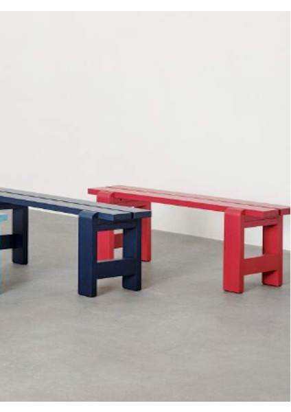 Ahşap Bank Kırmızı 110 cm modelleri