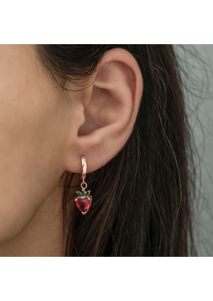 Gümüş Çilek Figür Meyve Küpe (BC-BB15EF) fiyatları