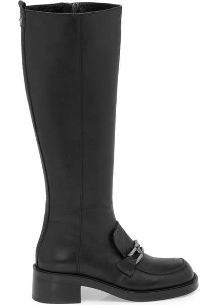 Siyah Hakiki Deri Kadın Klasik Çizme - K23K1CM67040-C59