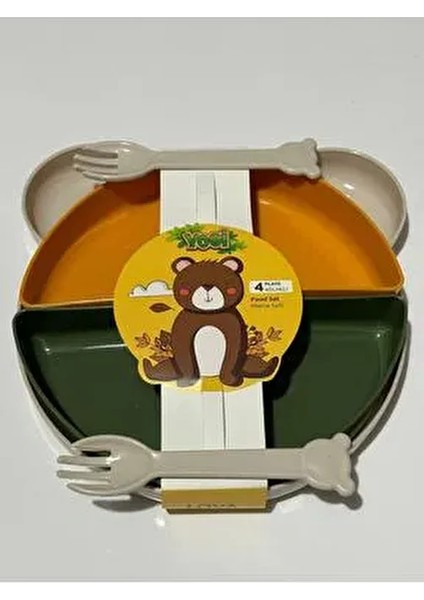 Leon Life Yogi Bebek Ek Gıda Başlangıç Mama Tabak Seti