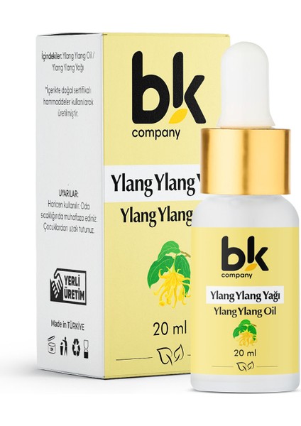 Ylang Ylang Yağı %100 Saf - Duygusal Denge, Cilt ve Saç Bakımı Serum 20 ml