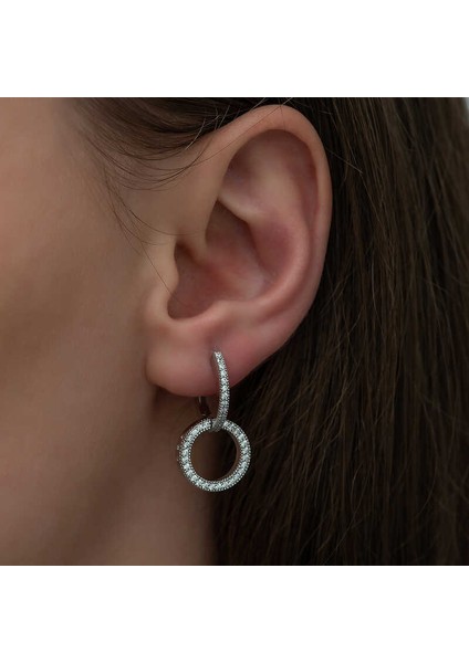 Gümüş Iç Içe Geçmiş Halka Bayan Küpe (BC-B41101) fiyatları
