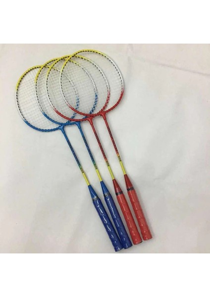 2 Adet Badminton Raketi ve Çantası + Badminton Topu Deluxe Yüksek Kalite Set Kırmızı Ve Mavi Renk fiyatları