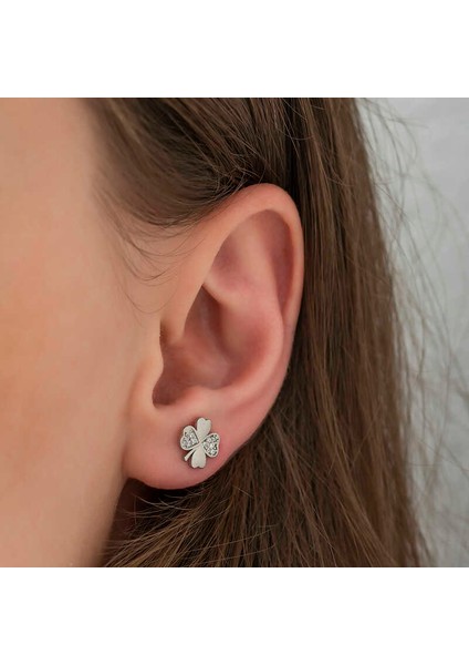 Gümüş Yonca Küpe (BC-EED35A) modelleri