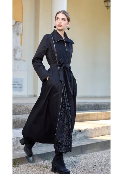 Fermuar Detaylı Pardesü modelleri