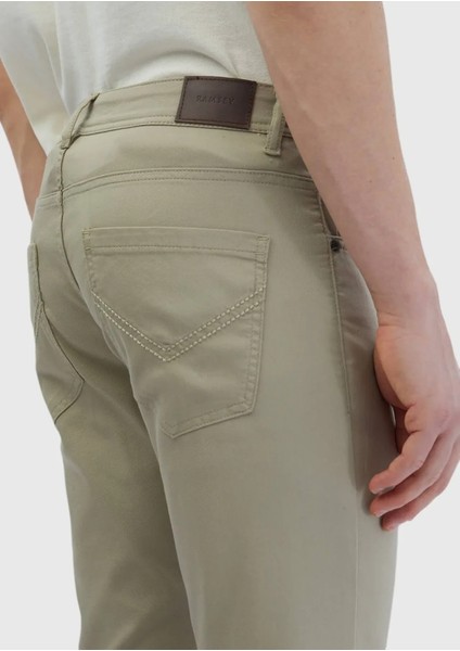 Vizon Düz Dokuma Slim Fit Casual Pamuk Karışımlı Pantolon fırsatları