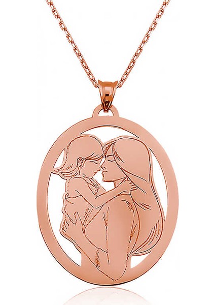 925 Ayar ​gümüş Anne Kız Gümüş Kolye (BC-FC9420)