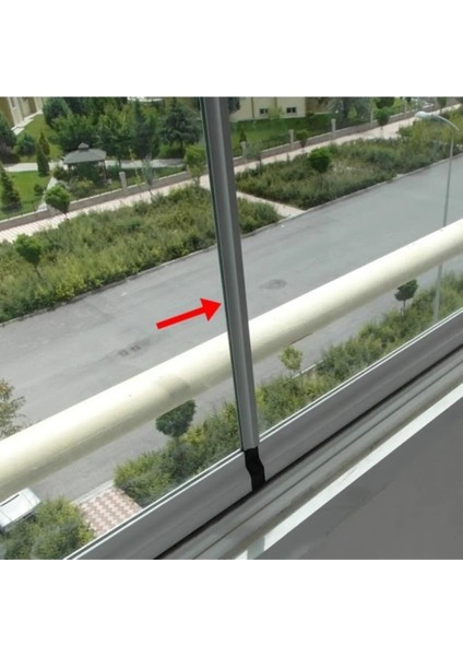 Cam Balkon Ara Fitil Büyük H - Aluminyum Fitil H - Cam Ara profili H 8 mm 1mt. indirimleri