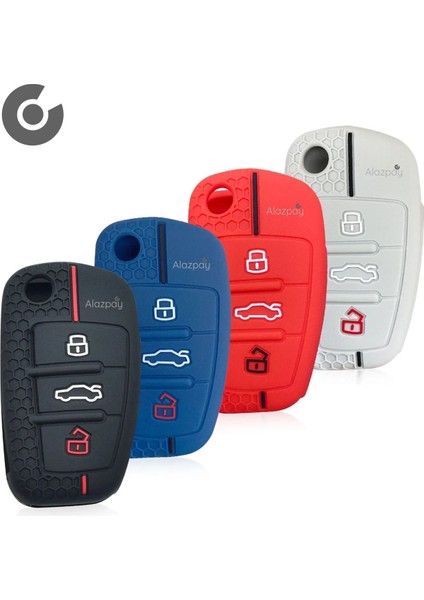 Audi A1 A3 A4 A5 A6 A7 & Q3 Q5 Q7 Q8 & Tt S3 S4 S6 Rs Silikon Anahtar Kılıfı (1ADET) modelleri