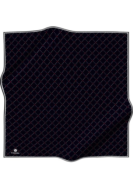 Tivil Siyah Desenli Ipek Eşarp 5138-01