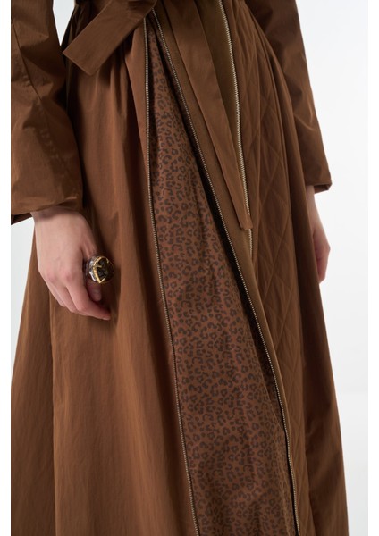 Fermuar Detaylı Pardesü