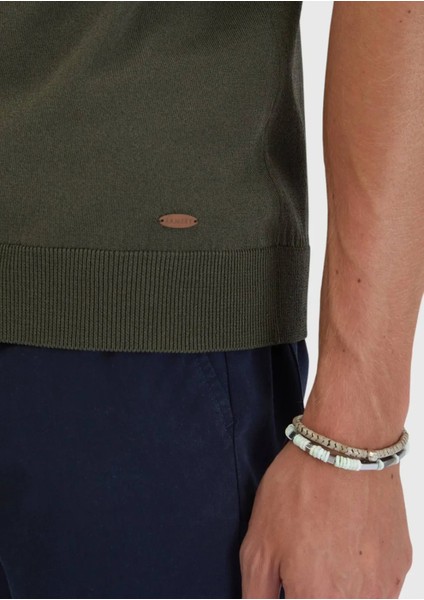 Haki Polo Yaka Düz Örgü Triko indirimleri