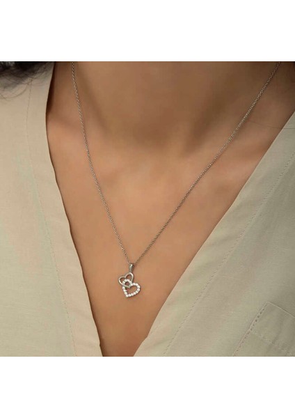 925 Ayar Gümüş Kalp Bayan Gümüş Kolye (BC-47832E) modelleri