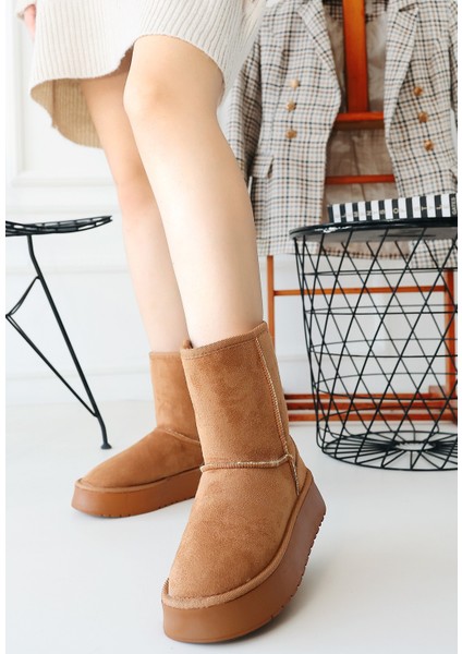 Sophia Premium Taba Süet Uzun Bot fiyatları