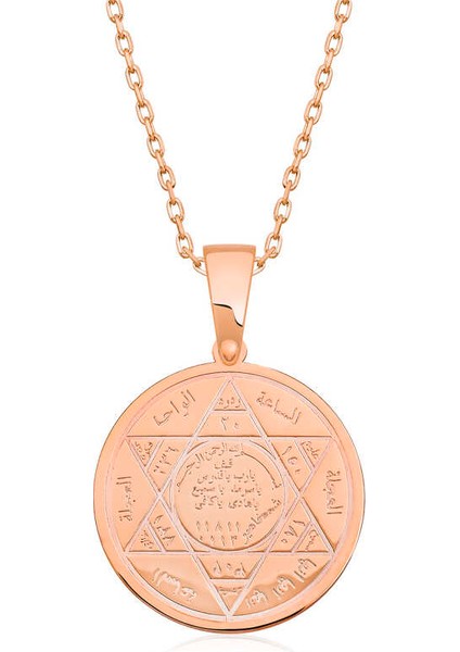 ​925 Ayar Gümüş Süleyman Mührü Gümüş Kolye (Bc-3fccfd)