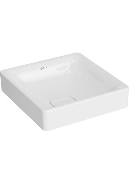 Metropole Çanak Lavabo 7533B003-1398 Kare - 40X40 cm - Armatür Deliksiz - Su Taşma Deliksiz - Beyaz
