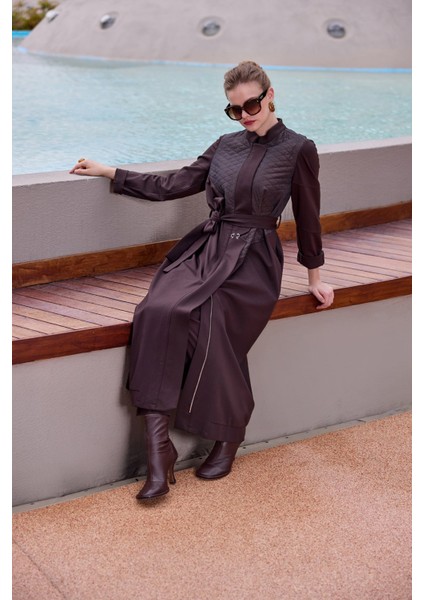 Kapitone Detaylı Pardesü