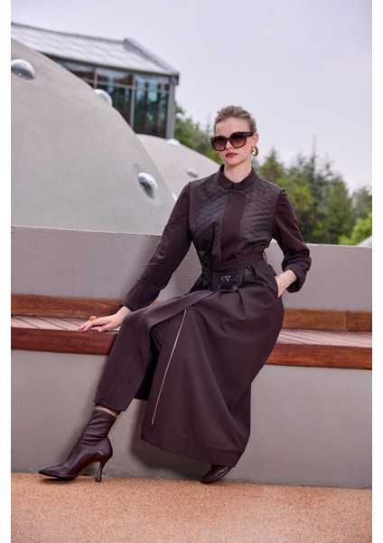 Kapitone Detaylı Pardesü