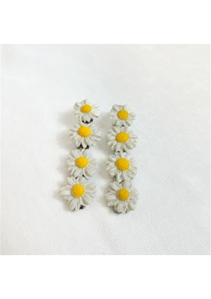 El Yapımı Çiçek Desenli Polimer Kil 2’li Set Yan Saç Tokası / 7.5 Cm fiyatları