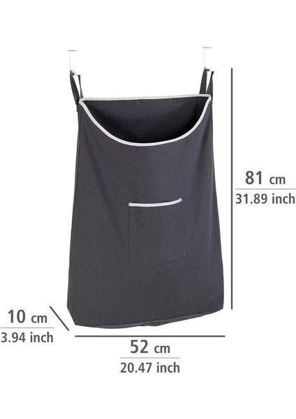 Gbmotion Gri Çamaşır Sepeti Askısı,kapı Arkası Askılı Kirli Sepeti 65 Litre fırsatları