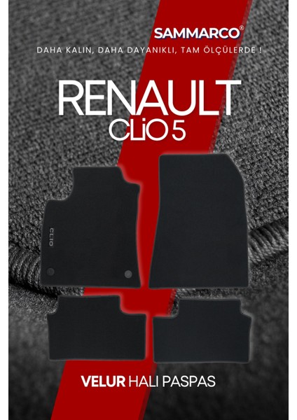 Renault Clio 5 2019-2025 Halı Paspas Velur Paspas Kumaş Paspas Oto Paspas fiyatları