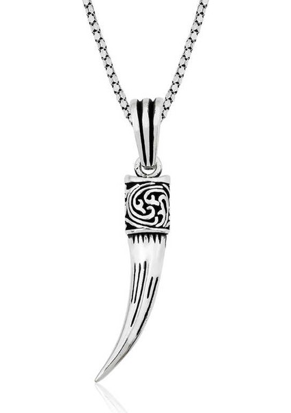 925 Ayar Gümüş Fil Dişi Gümüş Kolye (BC-B6D623)