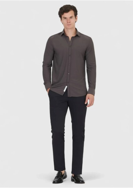 Bordo Düz Regular Fit Dokuma Klasik Gömlek fiyatları