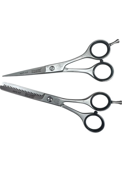 Berber Makası Seti Düz ve Efile Makası 5,5 13,97 cm