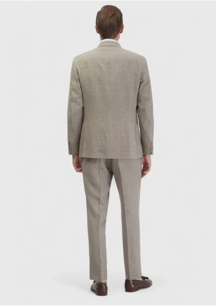 Kahverengi Zeroweight Slim Fit Yün Karışımlı Takım Elbise indirimleri