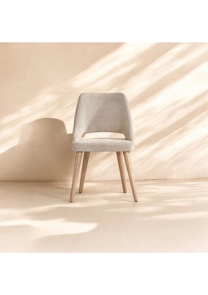 Orin 80X132 Mdf Açılabilir Meşe Masa 6 Krem Sandalye modelleri