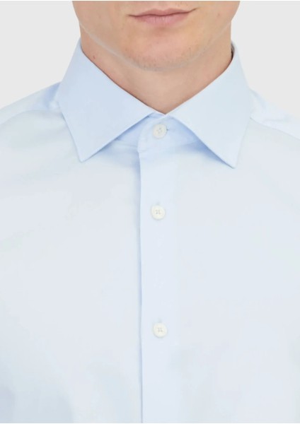 Koyu Mavi Düz Regular Fit Dokuma Klasik %100 Pamuk Gömlek modelleri