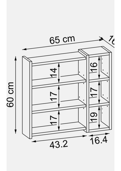 Tek Aynalı Raflı Banyo Dolabı 60*65 cm indirimleri