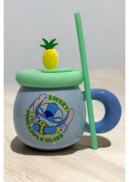 Disney Lilo&stitch Lisanslı Ananas Figürlü Seramik Kupa 350ML modelleri