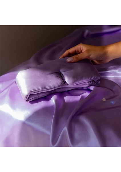 Ipek Uyku Maskesi %100 Saf Dut İpek Kumaş Bambu Dolgu Uyku Bandı