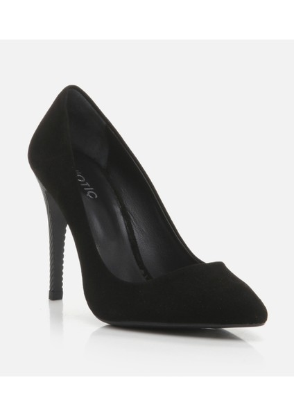 Kadın Deri Siyah Stiletto