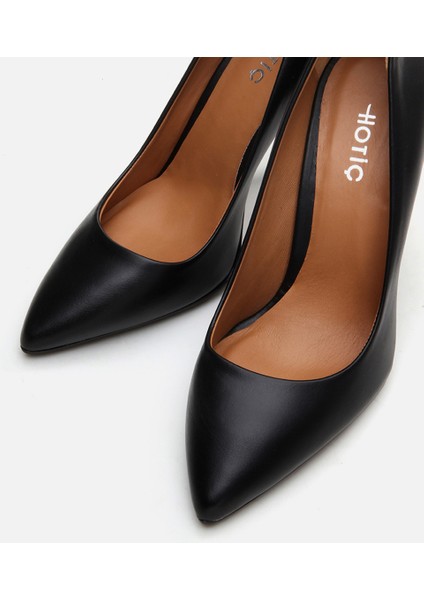 01AYH291090A100 Hakiki Deri Siyah Kadın Stiletto