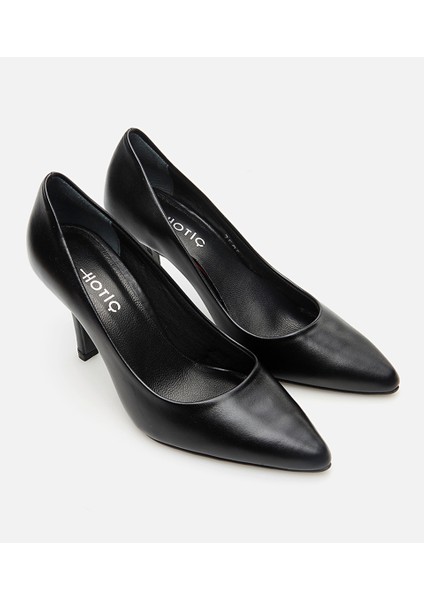 Kadın Deri Siyah Stiletto