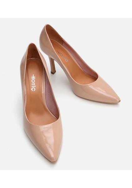 Kadın Deri Bej Stiletto
