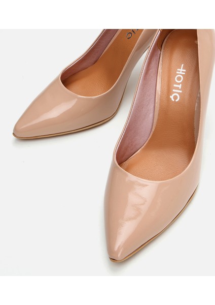 Kadın Deri Bej Stiletto