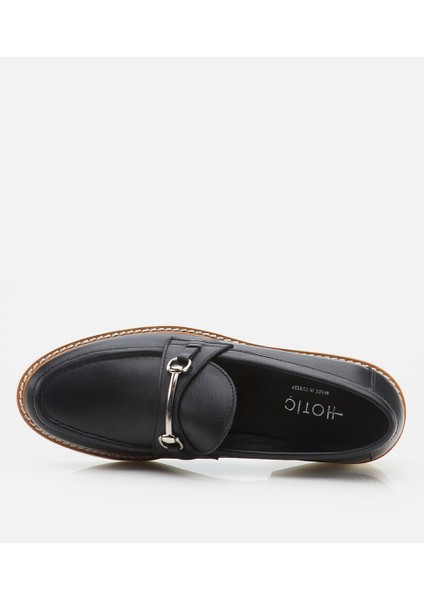 Kadın Deri Siyah Loafer