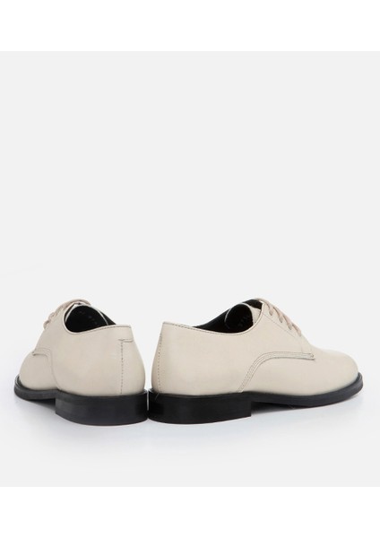 Kadın Deri Ekru Oxford
