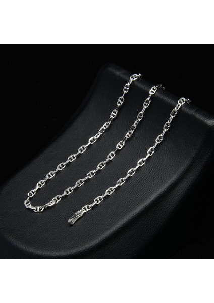 60 Mikron Dik Barlı Gümüş Zincir