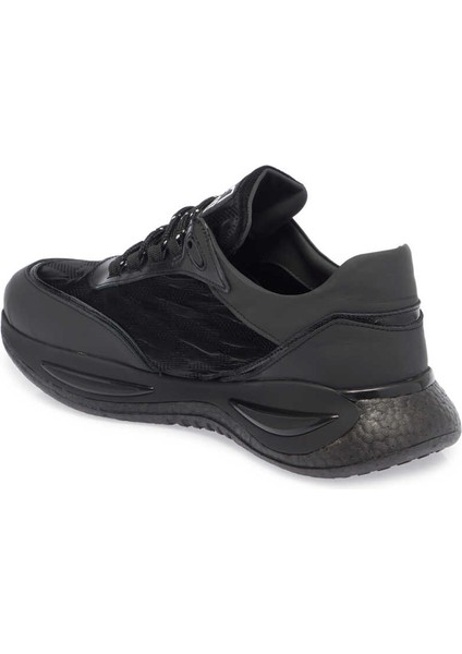 Siyah Deri-Tekstil Erkek Sneaker - E23S1AY56384-K0N fırsatları